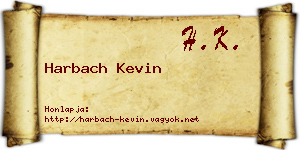 Harbach Kevin névjegykártya